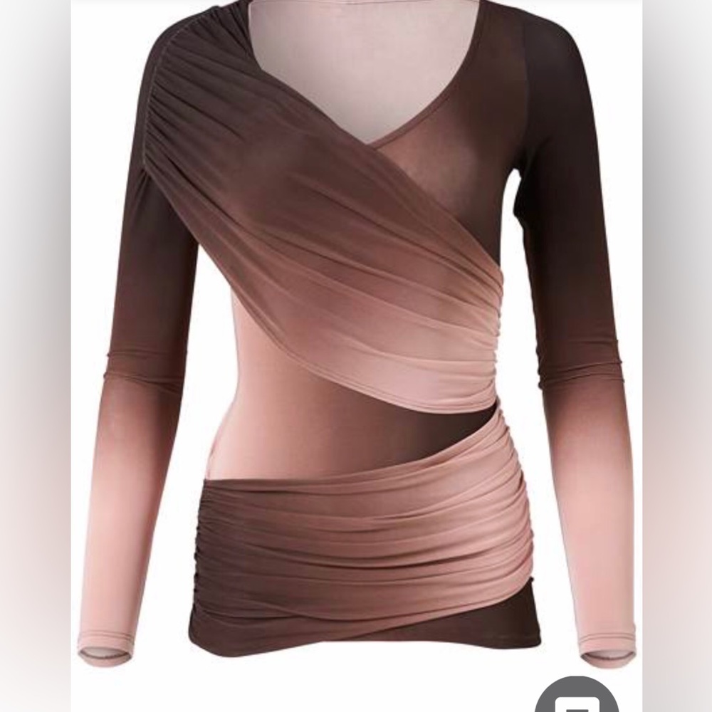 Venus Brand Brown Ombre top NWOT